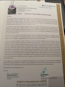 Letter to President UNGA